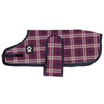 SHEDROW K9 GLACIER MANTEAU PLAID VIOLET M / SM